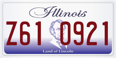 IL license plate Z610921
