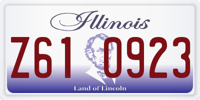 IL license plate Z610923