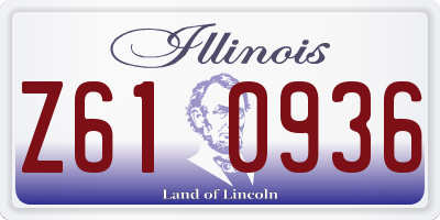 IL license plate Z610936