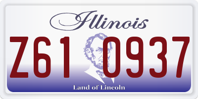 IL license plate Z610937