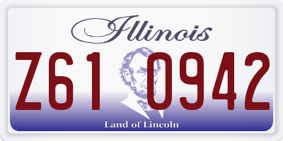 IL license plate Z610942
