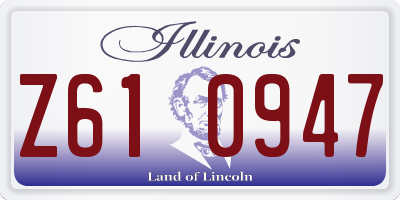 IL license plate Z610947