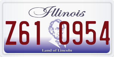 IL license plate Z610954