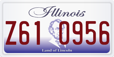 IL license plate Z610956