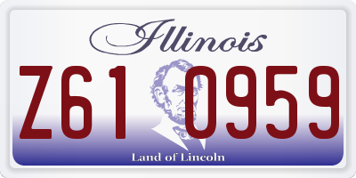 IL license plate Z610959