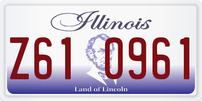 IL license plate Z610961