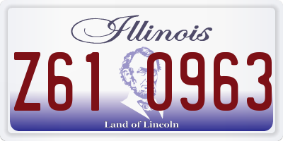 IL license plate Z610963