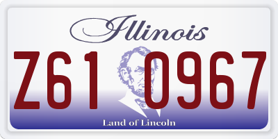 IL license plate Z610967