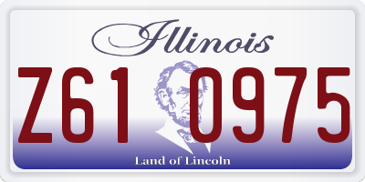 IL license plate Z610975