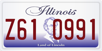 IL license plate Z610991