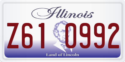 IL license plate Z610992