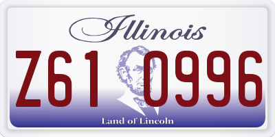IL license plate Z610996