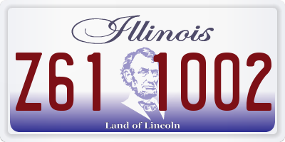 IL license plate Z611002