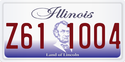 IL license plate Z611004
