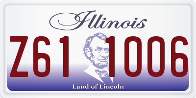 IL license plate Z611006