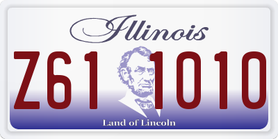 IL license plate Z611010