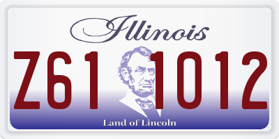 IL license plate Z611012
