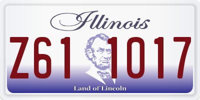 IL license plate Z611017