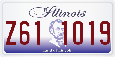 IL license plate Z611019