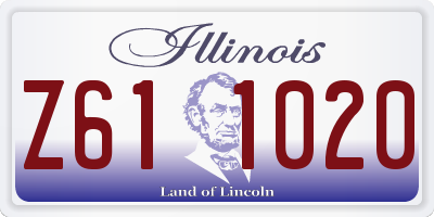 IL license plate Z611020