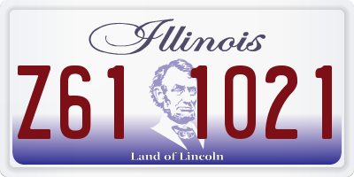 IL license plate Z611021