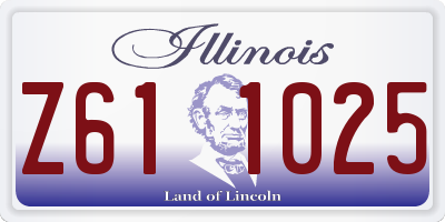 IL license plate Z611025