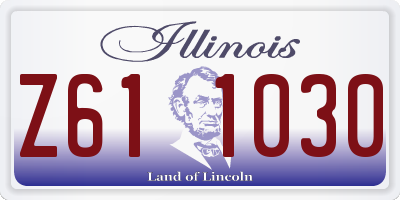 IL license plate Z611030