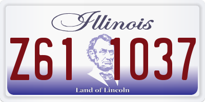 IL license plate Z611037
