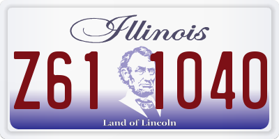 IL license plate Z611040
