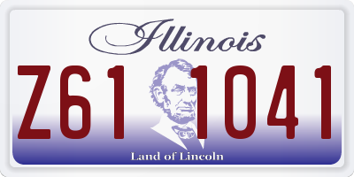 IL license plate Z611041
