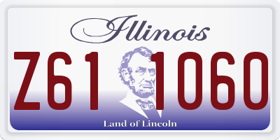 IL license plate Z611060