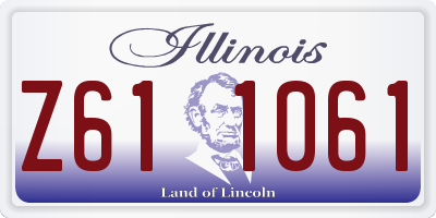 IL license plate Z611061