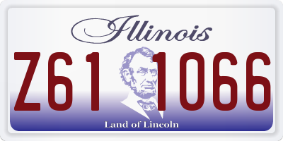 IL license plate Z611066