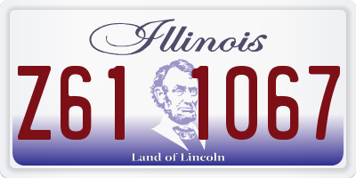 IL license plate Z611067
