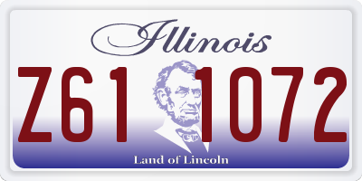 IL license plate Z611072