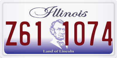 IL license plate Z611074