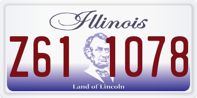IL license plate Z611078
