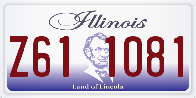 IL license plate Z611081
