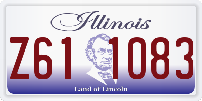 IL license plate Z611083