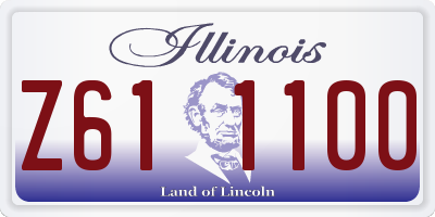 IL license plate Z611100