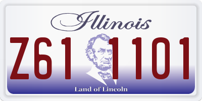IL license plate Z611101