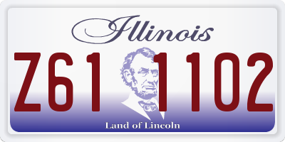 IL license plate Z611102