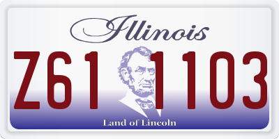 IL license plate Z611103