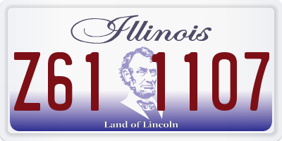IL license plate Z611107
