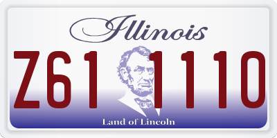 IL license plate Z611110