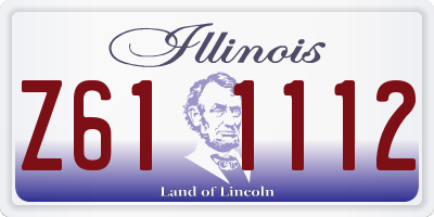 IL license plate Z611112