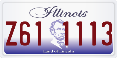 IL license plate Z611113