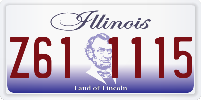 IL license plate Z611115