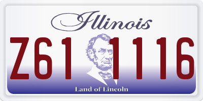IL license plate Z611116
