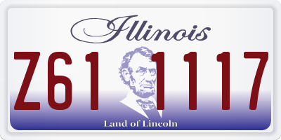 IL license plate Z611117